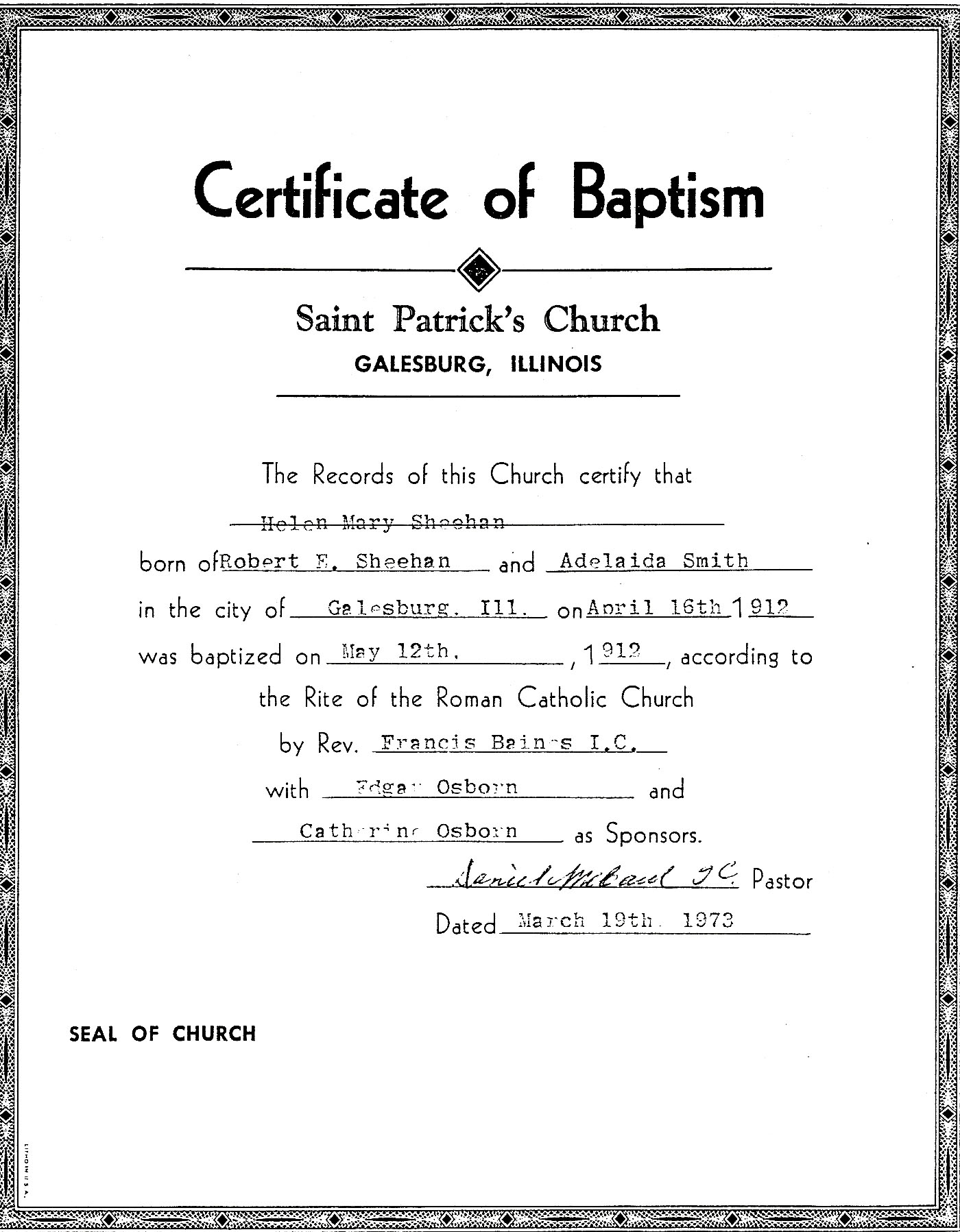 Family/Genealogy Records